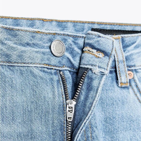 ZARA ZW COLLECTION MID-RISE RIPPED STRAIGHT JEANS - Picture 7 of 7